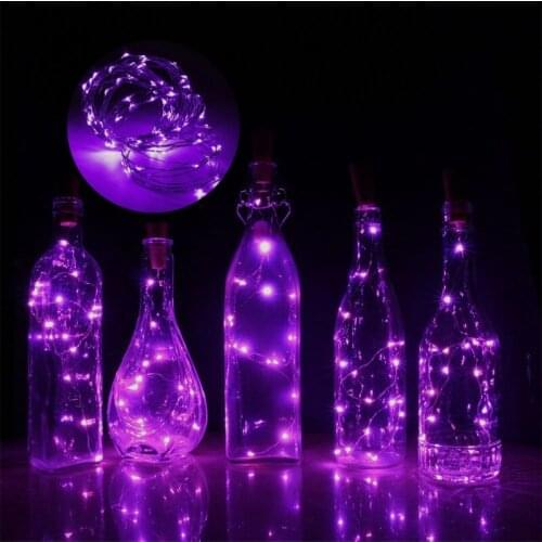 1M LED Bottle Stopper Light Strin Wine Bottle Silver Thread Lamp String Stars All Over The Sky Lamp Family Holiday Decoration