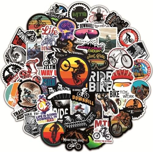 100PCBike Riding Graffiti Sticker Cartoon Art Design Mountain Bike Water Cup Trolley Motorcycle Skateboard Sticker PVCWaterproof