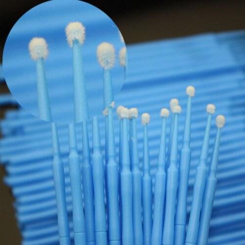 100Pcs/Bag Disposable Eyelash Brushes Swab Microbrushes Eyelash Extension Tools Individual Eyelashes Removing Tools Applicators