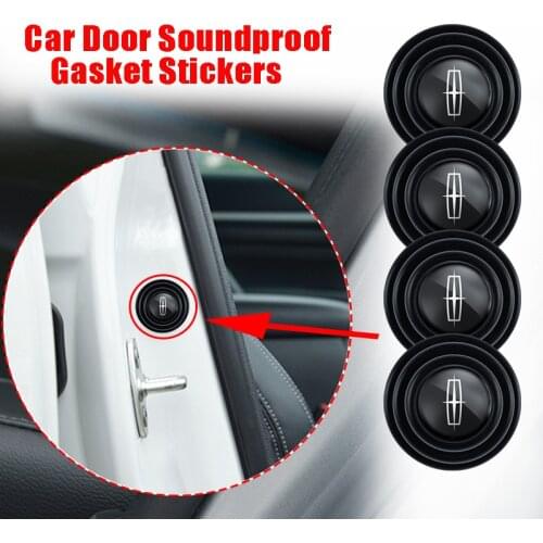 4Pcs Car Styling Door Shock-Absorbing Gasket Stickers For Lincoln Continental Navigator Aviator MKC MKT MKZ MKX MKS Accessories