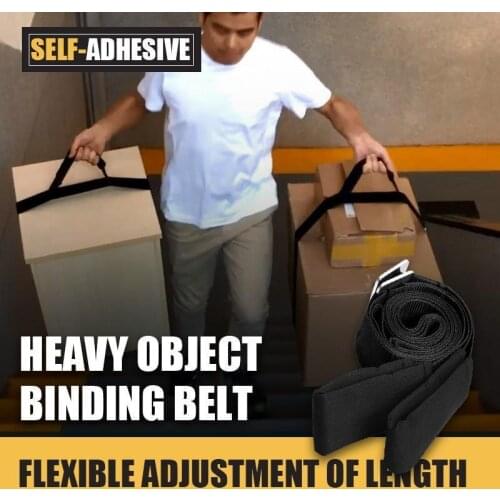 5/3/2M Lonbor Heavy Object Binding Belt Black Carry Rope Furniture Moving Belt Lifting and Moving Straps Easier Conveying