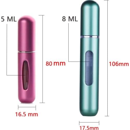 5ml Lightweight Mini Container Aluminum Refillable Perfume Spray Bottle Empty Cosmetic Storage Bottle Water Container Tool