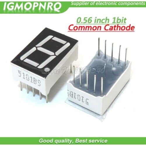 5PCS Digital tube segment common Cathode Red 1 Bit digital Tube 0.56 inch. Red LED Display LED Digital tube 5611AS Digital tube