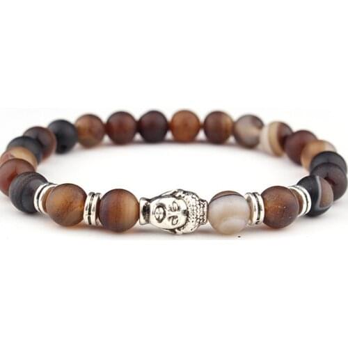 8mm ceramics rope Chakra Healing Reiki Buddha Prayer Yoga Bracelet adjustable Macrame Matte Volcanic Stone Bangles h35dz