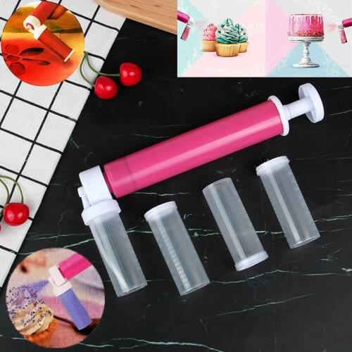 Behogar Manual Airbrush Spray Gun for Cake Decorating Baking Coloring Decoration Tools Cake Pastry Dusting Spray Tube