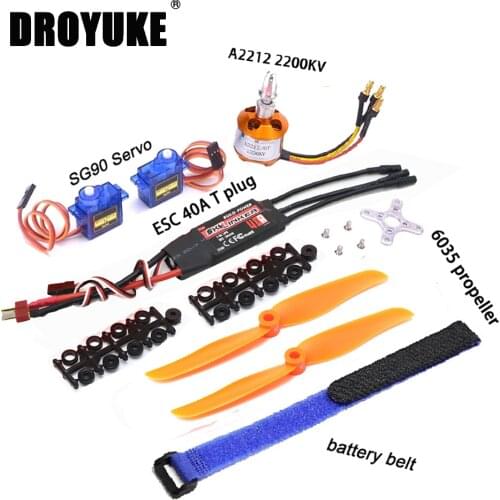 Brushless Motor A2212 2212 1400KV/2200KV 40A ESC 6035/8060/1060 Propeller SG90 9G Micro Servo for RC Fixed Wing Helicopter
