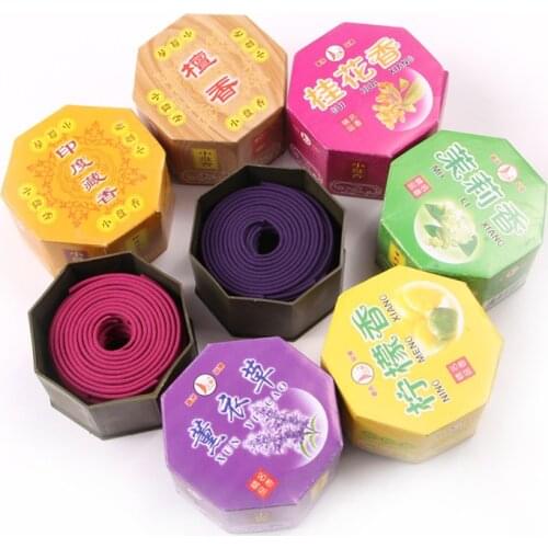 32Pcs/Box Bathroom Interior Bedroom Toilet Odor Of Natural Perfume Aromatherapy Sandalwood Coil Incense Tibetan Incense India