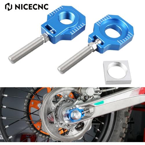 Rear Axle Blocks Chain Adjuster For Husqvarna TE FE 125 150 200 250 300 350 390 400 450 500 501 14-20 FC250 FC350 FC450 14-15