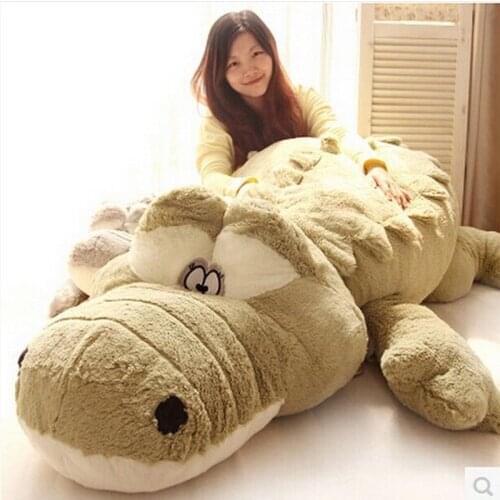 New Product Listing 200cm Cute Animal Large Simulation Crocodile Skin Plush Toy Cushion Pillow Childrens Toys Just Skin