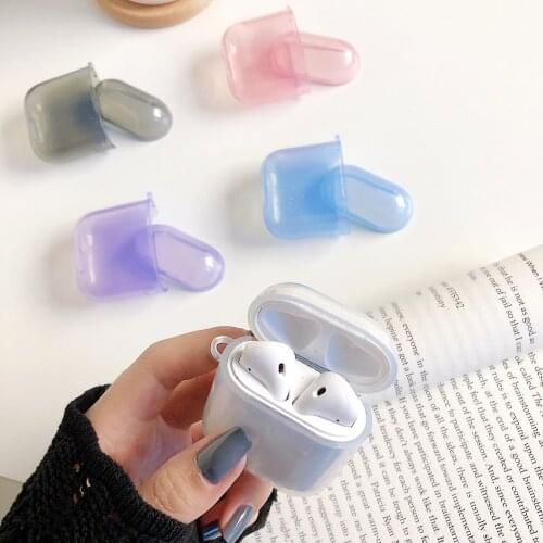 Pure Color Glitter Earphone Protective Case for iPhone Apple Earphone Case 1 2 Generation Soft Protective Case for Airpods Pro