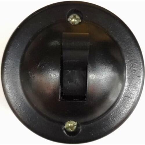 Home improvement round surface mounted single control wall flat switch retro up and down toggle switch 6A