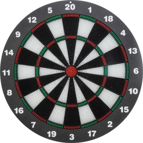 Dart Board 16.4 Inch with 6 Rubber Safety Tip Darts Dartboard Game Set Office Relaxing Sport Family Leisure Time