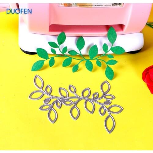 DUOFEN METAL CUTTING DIES 030034 1pc branch leaves cutout lace hollow embossing stencil DIY Scrapbook Paper Album paper crafts
