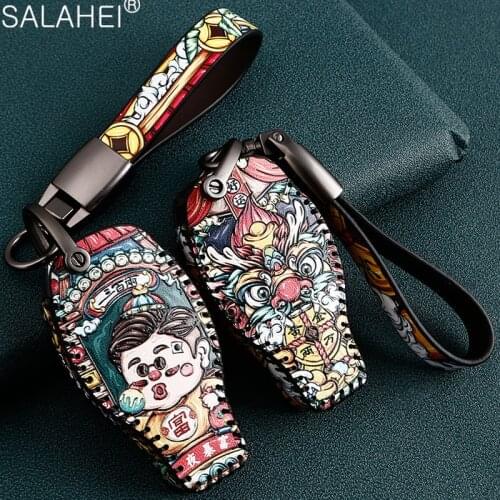 Leather Car Key Cover Auto Remote Key Shell Case Protector For Mercedes Benz E C S Class W204 W212 W176 GLC CLA GLA 2017 W213