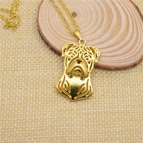 LPHZQH Fashion Cute Dog Necklace Boho Chic American Bulldog Pendant Women Necklace Choker Collars Jewelry Christmas Gift Punk