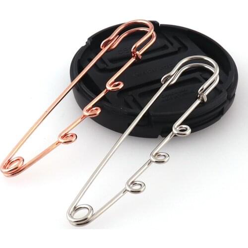 Metai Rose Gold Silver Plated Safety Pin Brooches Connectors Findings for DIY Jewelry Making Craft Findings Sewing Accessories