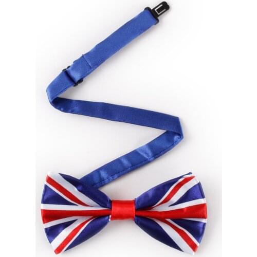 Mens Bow Tie Smooth Colorful Lovely Soft Polyester USA National Flag Bowtie Pattern Novelty Cravat Bowties Female Male Neckwear