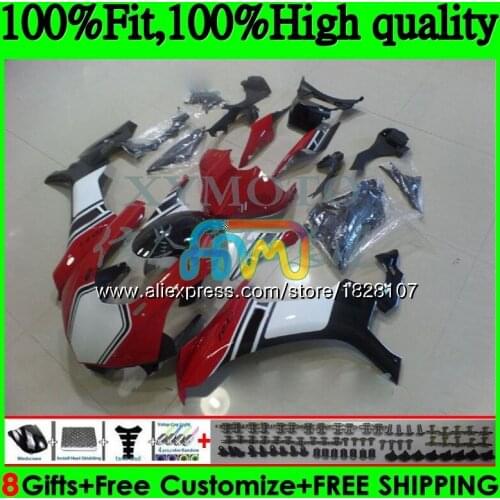 OEM Injection For YAMAHA YZF R1 1000 YZFR1 15 16 17 129BS.22 YZF-1000 YZF R 1 YZF1000 YZF-R1 2015 2016 Red white 2017 Fairing