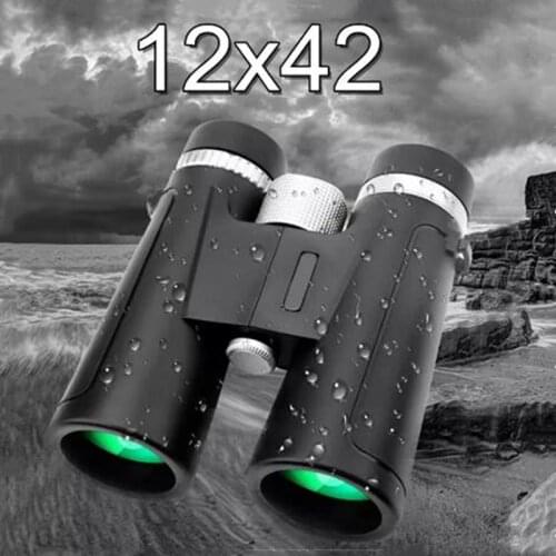High Power Prism Optics HD for Camping Hunting Tools 12x42 Binoculars Telescope BAK4 Waterproof Super-Multi Coating
