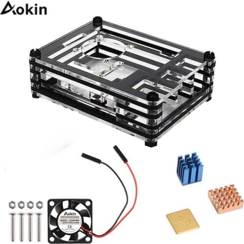 Raspberry Pi 3B+ Case High Quality Whosale 9 Layers 3 Color Acrylic Box Case with Cooling Fan Case For Raspberry Pi 3 Model B