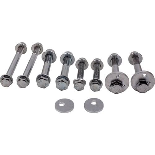 Control Arms Cam Bolts + Hardware Mounting Kit For Dodge Ram 1500 2500 03-09 6* Grade 10.9 Bolts Eccentric Cam