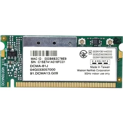 Network Card for Atheros AR5414 DCMA-81 2.4G/5GZ Dual-Band Wireless Network Card for ROS Industrial Computer