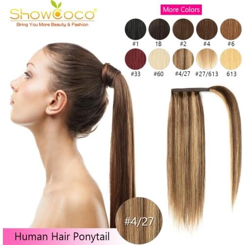 Накладные хвосты из натуральных волос ShowCoco China At AliExpress