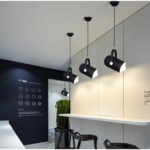 Nordic lighting Clothing store restaurant bar small spotlights adjustable direction Coffee Dining room decorative pendant Lamp