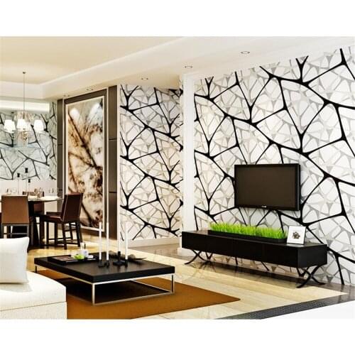 Modern high quality 3D TV background wall video wall 3D non-woven bedroom living room wall papers home decor behang Beibehang