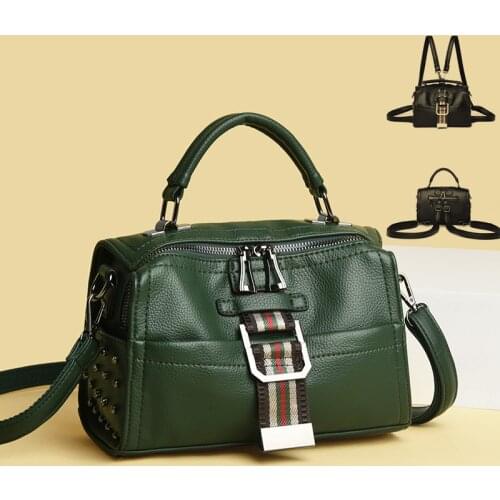 Women Soft Leather Handbag Designer Multifunction Travel Back Pack High Quality Women Shoulder Bags Fashion Female Crossbody Bag