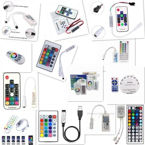 1PCS DC5V 12V 24V RGB Led Wifi Controller RGBW RGBWW Bluetooth 2.4G Touch For 5050 2835 WS2811 WS2812B Led Strip Controller