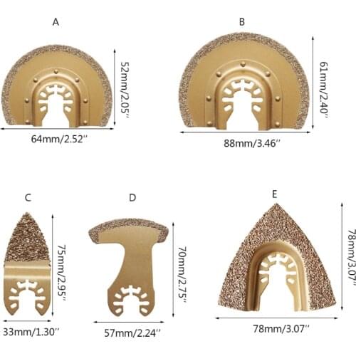 Carbide Saw Blade for Rough Sanding Fillers Tile Ceramics Multitool Saw Blade X4YE
