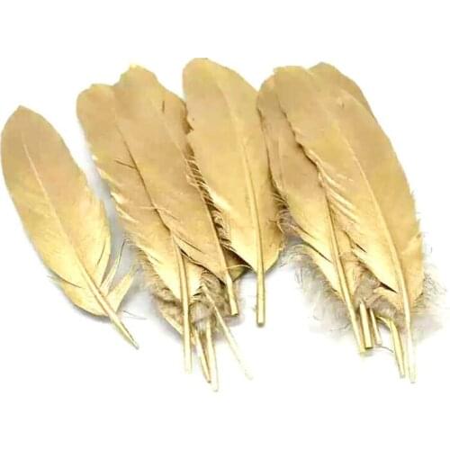 Gold Silver Color Goose Feather Decor Duck Feathers for Crafts DIY Crafts Jewelry Handicraft Accessories Plume Decoration Plumas