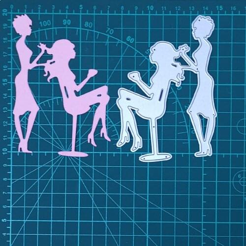 Lady Tie Up the Hair Metal Cutting Dies For Stamps Scrapbooking Stencils DIY Paper Album Cards Decoration Embossing 2020 New