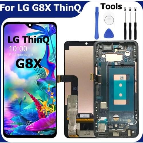 AAA+ For LG G8X ThinQ LCD Display 6.4" Super AMOLED Pantalla G8X Screen Replacement Part Touch Screen Digitizer Assembly Repair