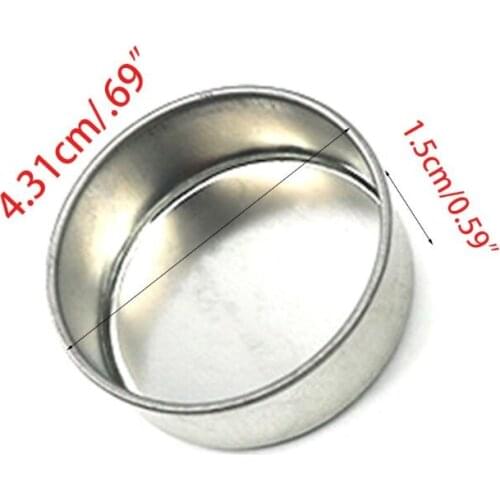 1Pc 4.31x1.5CM Round Metal Tealight Cup Holder Empty Case Candle Wax Container Bowl Mold DIY Jelly Gel Jars Making Accessories