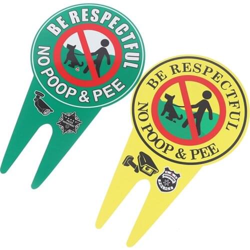1 pc Sign Waterproof No Poop & Pee Plate Sign Please Note No Dog Poop Sign Clusters Prohibition Luminous Outdoor Sign