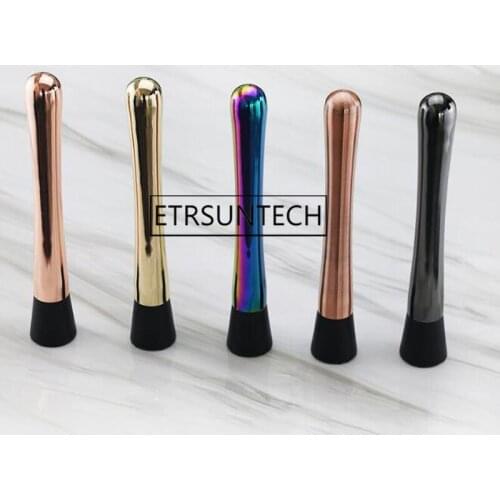 50pcs Stainless Steel Cocktail Muddler Bar Mixer Barware Swizzle Stick Drink Fruit Muddle Pestle Popsicle Sticks Crushed Ice