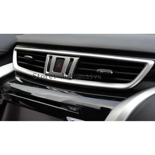 ACCESSORIES FIT FOR NISSAN MURANO ROGUE X-TRAIL T32 2015-2017 CHROME FLASHER LIGHT AIR VENT TRIM COVER BEZEL GARNISH FRAME
