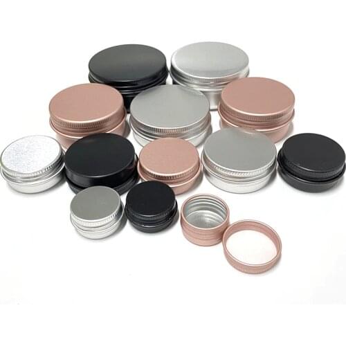 10Pcs 5g 10g 15g 20g 30g 50g Aluminum Metal Professional Cosmetic Container Refillable Face Cream Jar Pot Bottle