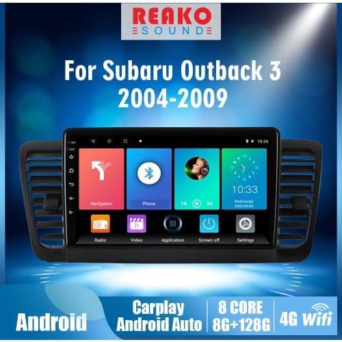 REAKOSOUND 2 Din Car Radio Multimedia Video Player For Subaru Outback 3 Legacy 4 2004-2009 Head Unit GPS Android Navigation