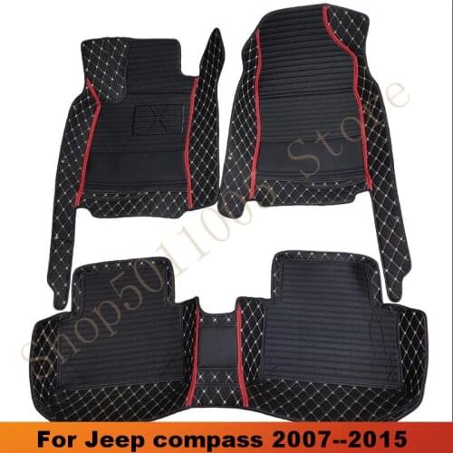 Car Floor Mats For Jeep compass 2007 2008 2009 2010 2011 2012 2013 2014 2015 Car Floorliners Auto Interior Accessories