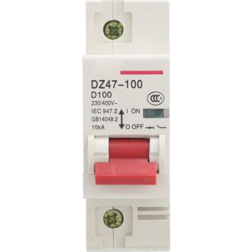 Car Circuit Breaker DZ47 100 1P D80~100A Miniature Circuit Breaker Household Air Switch D Type Air Switch DC Circuit Breaker