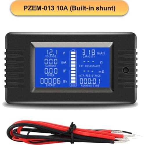 PZEM-013 0-200v 0-10A Digital Battery Tester Ammeter Voltmeter Power Energy Impedance Resistance Capacity Power Meter
