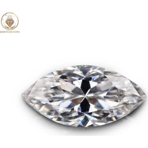 Lucky Star Gems Moissanite Diamond Marquise Beads 0.1ct To 5.0ct D Color VVS1 Hot Sale DIY Fashion Accessories Jewelry Making