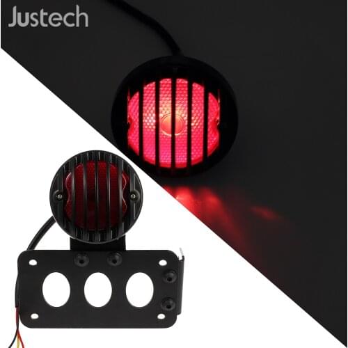 Justech Number License Plate Light Lamp 12V + License Plate Bracke brake Tail Light Stop Lights For Harley Motorbike Motorcycle