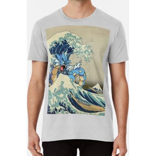 The Great Wave Off Gyarados T Shirt Gyarados The Great Wave Off Kanagawa The Great Wave Japan Anime Water Magikarp Blue