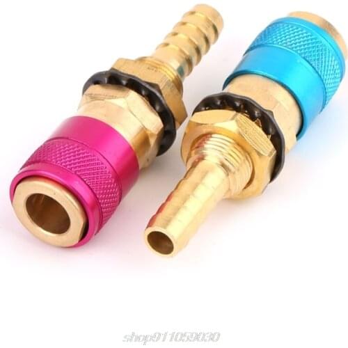 Water Cooled Gas Adapter Quick Connector Fitting For TIG Welding Torch +8mm Plug N11 20 Dropshipping