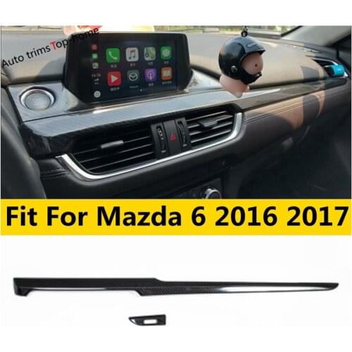 Yimaautotrims Interior For Mazda 6 Sedan & Wagon 2016 2017 ABS Dashboard Central Control Instrument Panel Decoration Cover Trim
