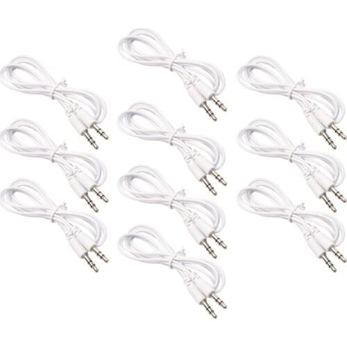 10 Piece Jack Auxiliary Cable 3.5mm Esté Cable Gold Plated Plug